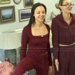 Levi’s burgundy pajama set on Summer House