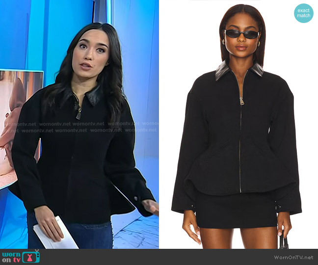 Line & Dot Eton Peplum Jacket worn by Emilie Ikeda on Today
