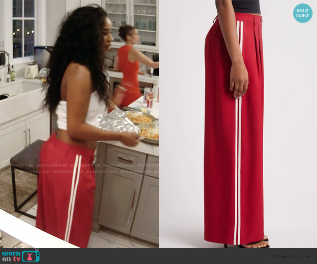 Lioness Serenity Wide Leg Pants worn by Mia Calabrese on Summer House