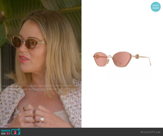Loewe Anagram Cat Eye Sunglasses worn by Amanda Frances on The Real Housewives of Beverly Hills