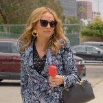 Lorna’s floral blazer and lilac mini skirt on The Lincoln Lawyer