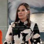 Lucy’s black and white floral dress on General Hospital