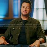 Luke’s green suede trucker jacket on American Idol