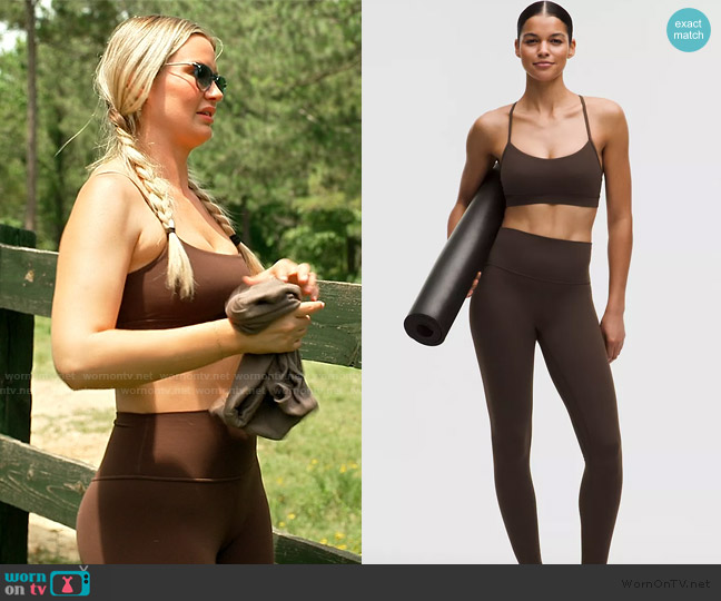 Lululemon Flow Y Bra Nulu Light Support worn by Molly O’Connell on Southern Charm