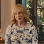 Lynn’s white and blue print sweater on The Burbs