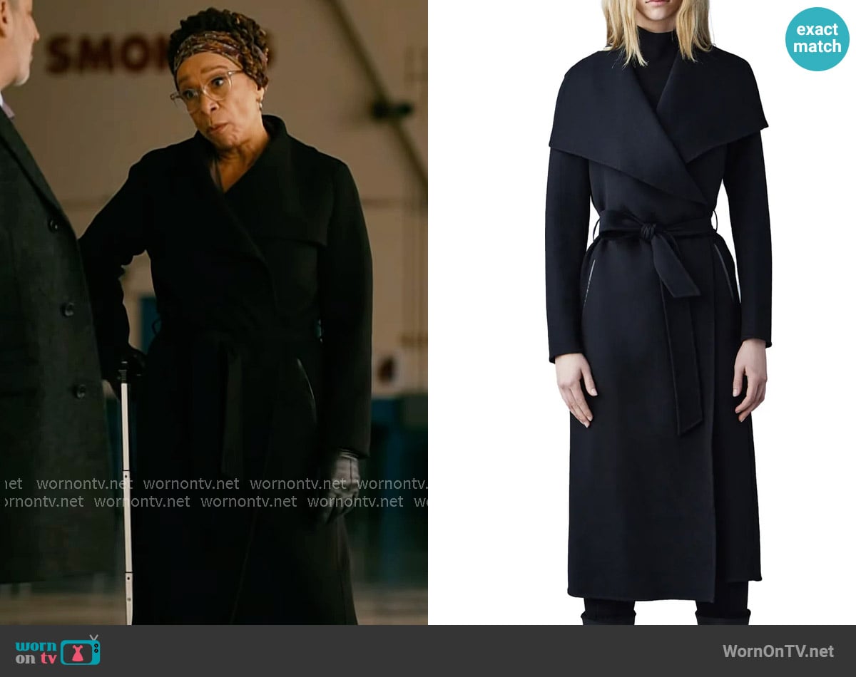 Mackage Mai Coat in Black worn by Sharon Goodwin (S. Epatha Merkerson) on Chicago Med