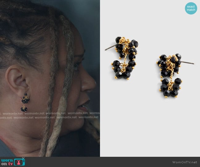 Madewell Beaded Cluster Drop Earrings worn by Karen Wilson (Tracie Thoms) on 9-1-1