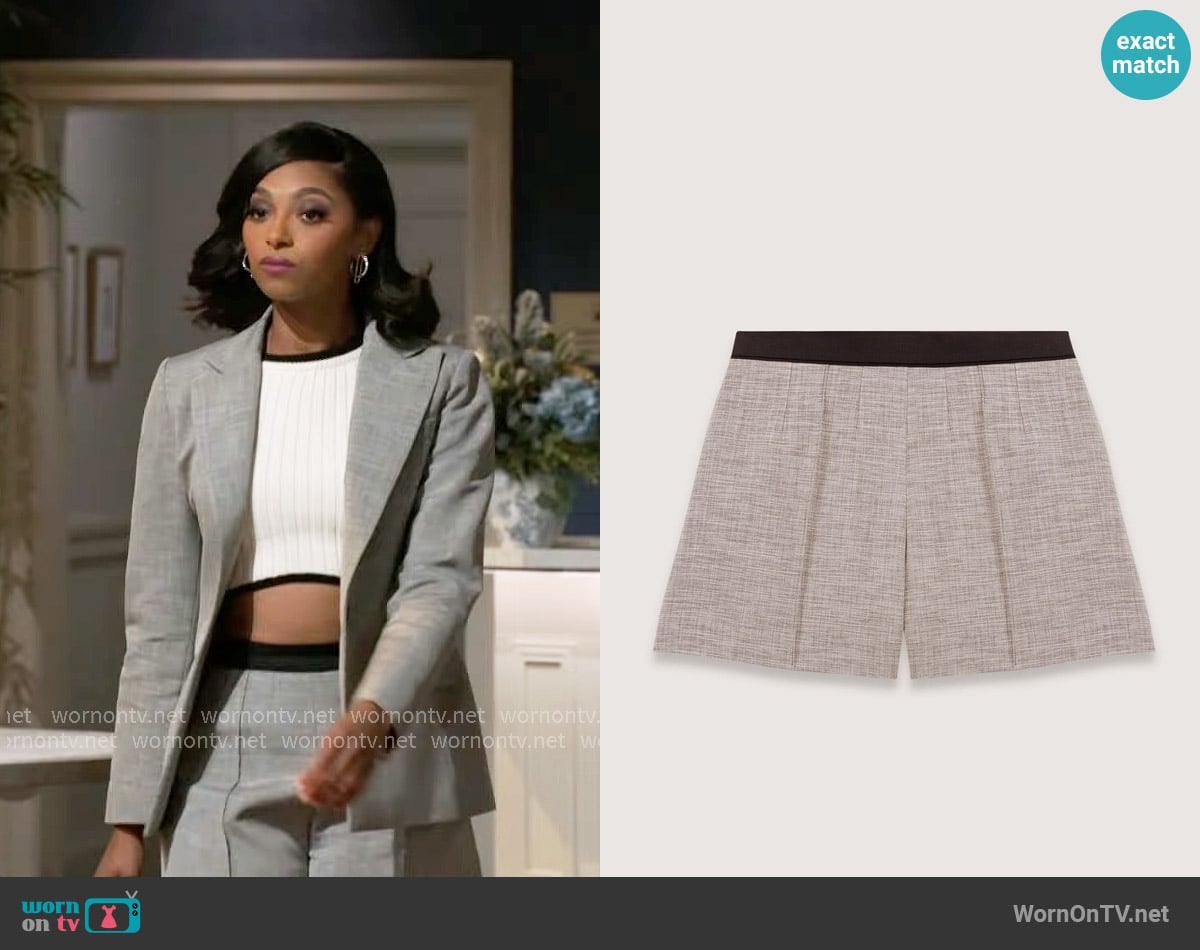 Maje Suit Shorts With Darts worn by Kat Richardson (Colby Muhammad) on Beyond the Gates