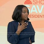Makho’s navy smocked shirtdress on Today