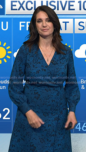 Maria’s blue floral wrap dress on Today