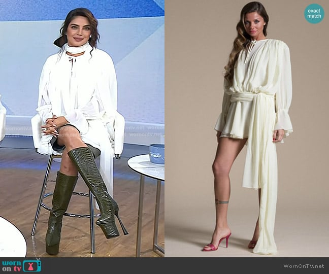 Matters Solea Buttercream Dress worn by Priyanka Chopra Jonas on Today