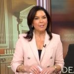 Meg Oliver’s light pink blazer on CBS Mornings