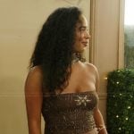 Mia’s brown beaded top on Summer House