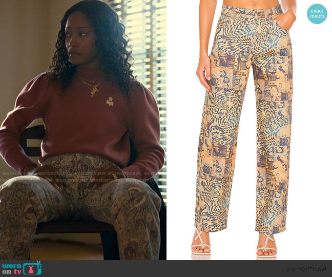 Miaou Fargo Pants worn by Samira Fisher (Keke Palmer) on The Burbs