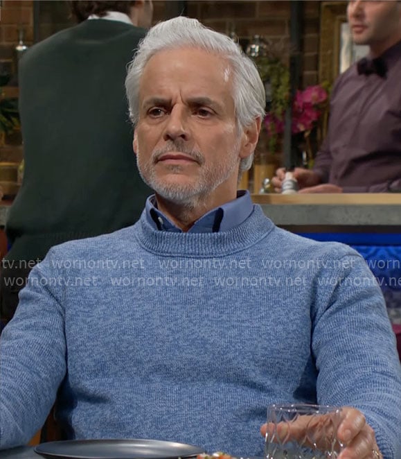 Michael’s blue sweater on The Young and the Restless