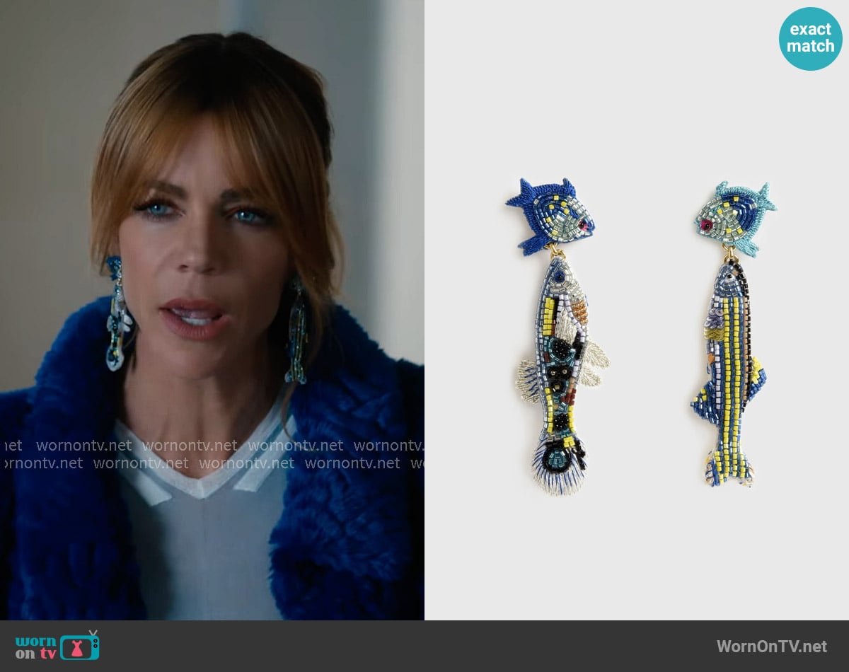 Mignonne Gavigan Pececito Earrings worn by Morgan Gillory (Kaitlin Olson) on High Potential