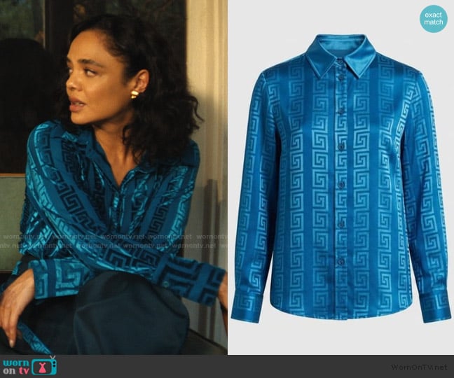 Mirren Gordon?Crozier Custom Designed Blouse worn by Anna Andrews (Tessa Thompson) on His & Hers