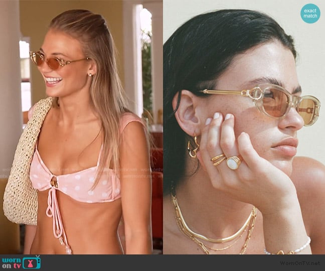 Missoma Le Specs Hydrus Link Oval Sunglasses worn by Charley Manley on Southern Charm