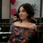 Molly’s floral mesh off-shoulder top on General Hospital