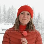 Molly’s orange padded zip jacket on Today