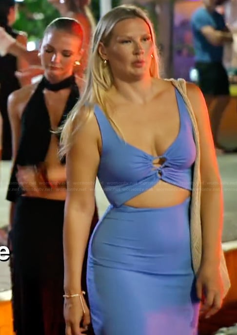Molly’s blue cutout dress on Southern Charm