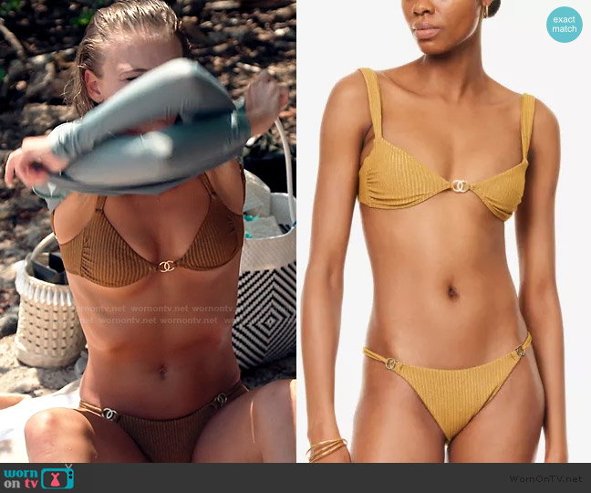Monday Petit Ermitage Shimmer Bikini Top worn by Charley Manley on Southern Charm