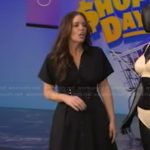 Monica’s black corset shirtdress on Live with Kelly and Mark