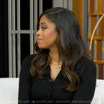 Morgan’s black polo sweater dress on Good Morning America