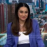 Morgan’s blue blazer on NBC News Daily