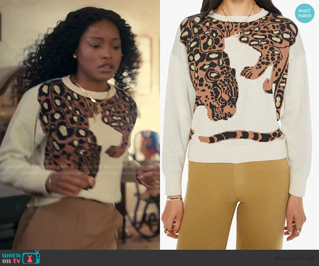 Mother Catwalk The Jumper Cotton Sweater worn by Samira Fisher (Keke Palmer) on The Burbs