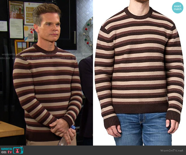 Mr Turk Fredrick Crewneck worn by Leo Stark (Greg Rikaart) on Days of our Lives