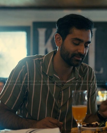 Naveen’s green striped shirt on The Burbs