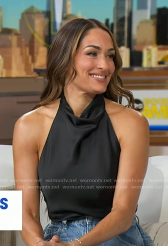 Nikki Bella’s black halter top on Good Morning America