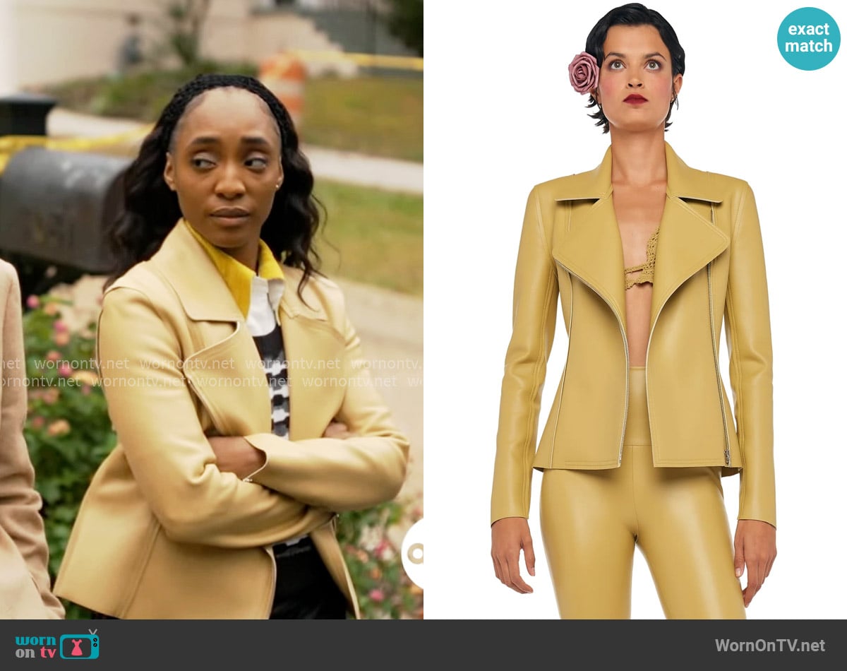 Norma Kamali Gang Jacket to Waist worn by Faith Mitchell (Iantha Richardson) on Will Trent
