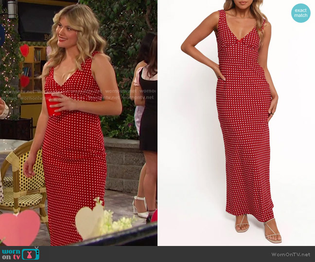 Petal & Pup Leni Polka Dot Maxi Dress