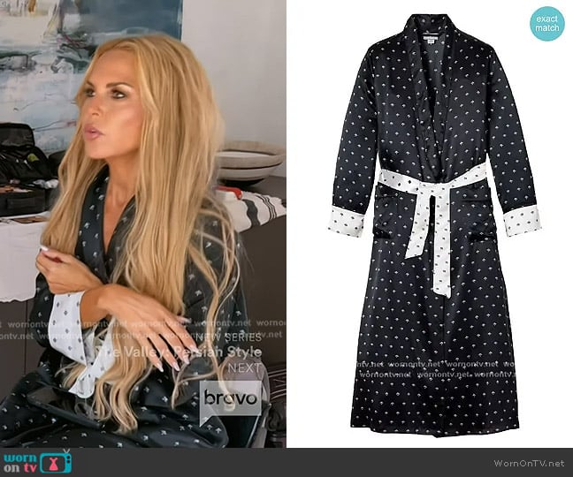 Petite Plume Mulberry Silk Art Nouveau Robe worn by Rachel Zoe on The Real Housewives of Beverly Hills