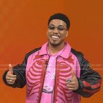 Anderson .Paak’s pink and black leather jacket on Today