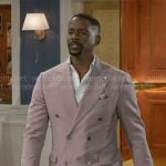 Ted’s mauve suit on Beyond the Gates