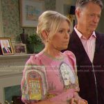 Jennifer’s pink window print dress on Days of our Lives