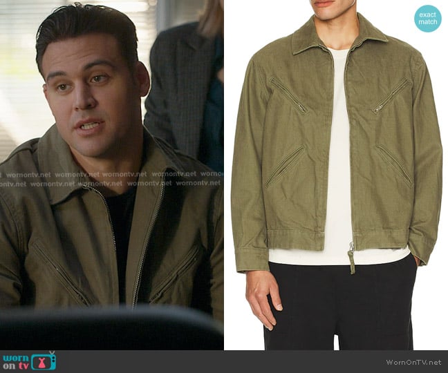 Pop Trading Company Full Zip Jacket in Four Leaf Clover worn by Eddie Diaz (Ryan Guzman) on 9-1-1