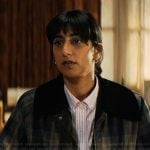 Priya’s plaid jacket on His & Hers