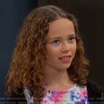 Rachel’s tie dye tee on Days of our Lives
