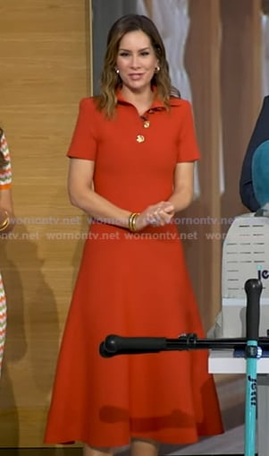 Rebecca’s orange polo dress on Good Morning America