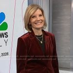 Kate’s red velvet blazer on NBC News Daily