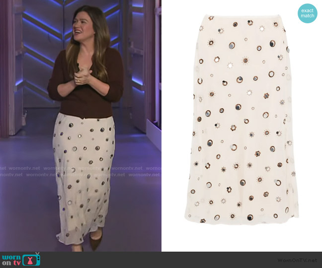 Reformation Layla Skirt worn by Kelly Clarkson on The Kelly Clarkson Show