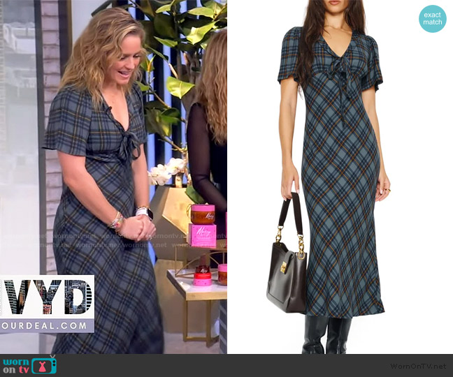 Reformation Tyra Dress worn by Sara Haines on The View