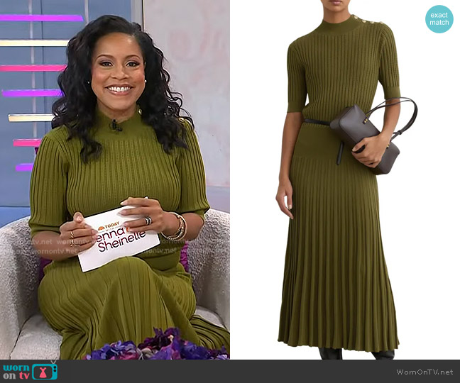 Reiss Harriet Dress worn by Sheinelle Jones on Today