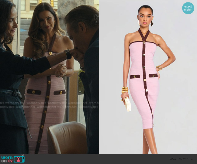 Retrofete Sloane Bandage Knit Dress worn by Bella (Stefania Spampinato) on Landman