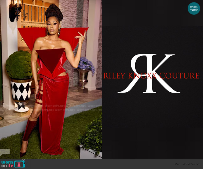 Riley Knoxx Couture Custom Dress worn by Monique Samuels on The Real Housewives of Potomac