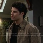RJ’s taupe textured jacket on The Bold and the Beautiful